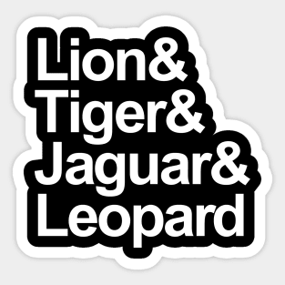 Big Cat Squad - Helvetica Style Design Sticker